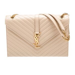 Yves Saint Laurent Beige Quilted Shoulder Bag
